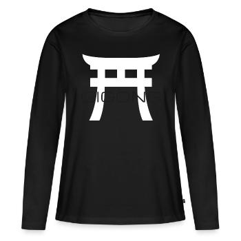 Torii Gate Qigong black - Women's Premium Organic Long Sleeve Shirt - black - Front - Julia (174cm)