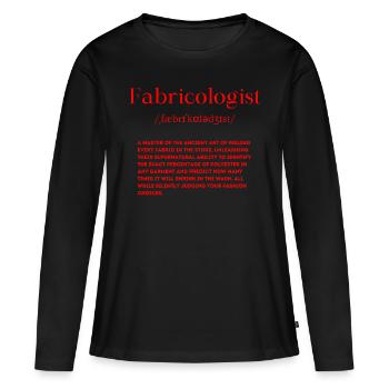 Définition du fabricologue - T-shirt manches longues Premium bio Femme - noir - Devant - Julia (174cm)