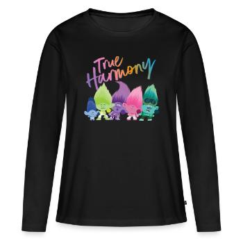 Trolls True Harmony Avec Des Trolls Multicolores - T-shirt manches longues Premium bio Femme - noir - Devant - Julia (174cm)