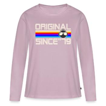 Seit 79 - Frauen Premium Bio Langarmshirt - Altrosa - Vorne - Julia (174cm)