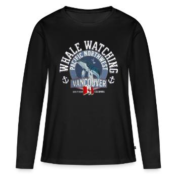 Whale watching pacific northwest 2 - Women's Premium Organic Long Sleeve Shirt - black - Front - Julia (174cm)