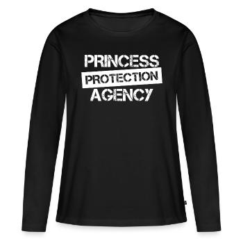 Pères et filles de l’Agence de Protection des Princesses - T-shirt manches longues Premium bio Femme - noir - Devant - Julia (174cm)