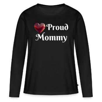 Stolze Mama - Frauen Premium Bio Langarmshirt - Schwarz - Vorne - Julia (174cm)