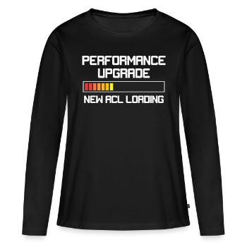 Funny Knee Surgery Déchirure des performances du LCA - T-shirt manches longues Premium bio Femme - noir - Devant - Julia (174cm)