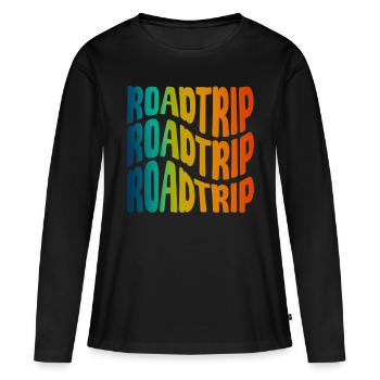 Road trip motif for unforgettable adventures - Women's Premium Organic Long Sleeve Shirt - black - Front - Julia (174cm)
