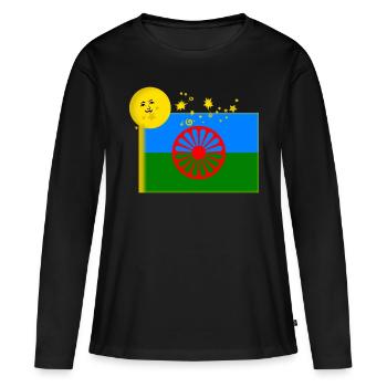 Roma Flag - Women's Premium Organic Long Sleeve Shirt - black - Front - Julia (174cm)