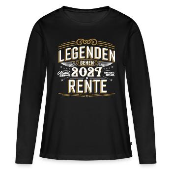 Legends to retire in 2027 - Women's Premium Organic Long Sleeve Shirt - black - Front - Julia (174cm)