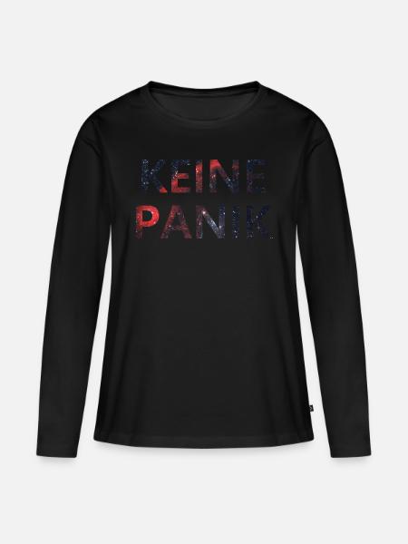 Keine Panik 4 - Frauen Premium Bio Langarmshirt - Schwarz