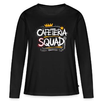 Joke for the canteen crew - Women's Premium Organic Long Sleeve Shirt - black - Front - Julia (174cm)