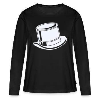 Top Hat - Women's Premium Organic Long Sleeve Shirt - black - Front - Julia (174cm)