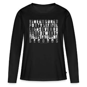 30 Years in Seconds 30th Birthday 30s English - Women's Premium Organic Long Sleeve Shirt - black - Front - Julia (174cm)