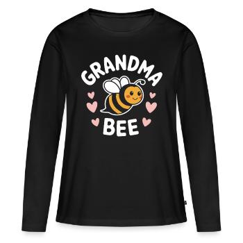 abeille abeille apicultrice abeille abeille - T-shirt manches longues Premium bio Femme - noir - Devant - Julia (174cm)