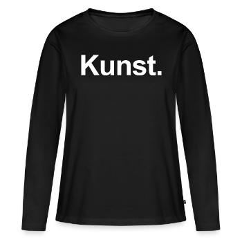 ART - T-shirt manches longues Premium bio Femme - noir - Devant - Julia (174cm)