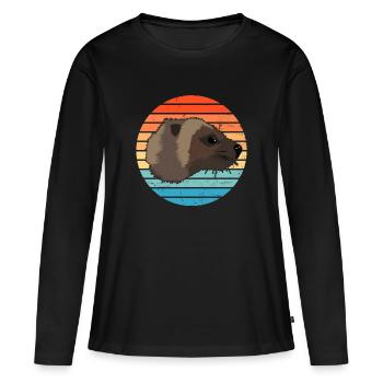 Wolverine - T-shirt manches longues Premium bio Femme - noir - Devant - Julia (174cm)