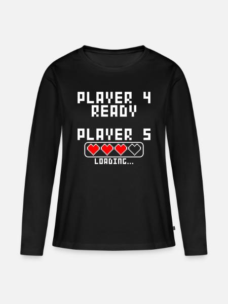 Schwangerschaft verkünden Baby 5 Kind fünf fünftes - Frauen Premium Bio Langarmshirt - Schwarz