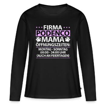 Podenco Windhund Canario Mama Hundebesitzerin - Frauen Premium Bio Langarmshirt - Schwarz - Vorne - Julia (174cm)