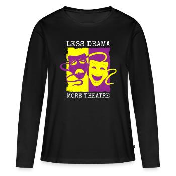 Schauspieler Probe Vorhang - Frauen Premium Bio Langarmshirt - Schwarz - Vorne - Julia (174cm)