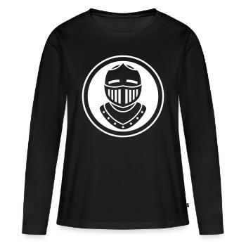 Casque de chevalier - T-shirt manches longues Premium bio Femme - noir - Devant - Julia (174cm)