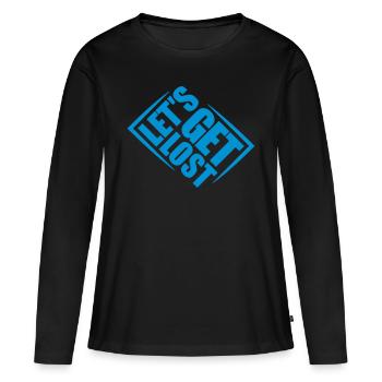 Lets Get Lost - Women's Premium Organic Long Sleeve Shirt - black - Front - Julia (174cm)