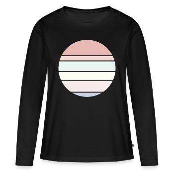 Background Pastel Circle - Women's Premium Organic Long Sleeve Shirt - black - Front - Julia (174cm)