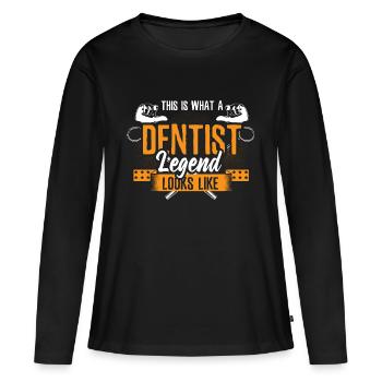 Dentist Teeth - Women's Premium Organic Long Sleeve Shirt - black - Front - Julia (174cm)