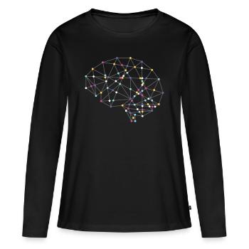Tee-shirt intelligent pour les gens intelligents - T-shirt manches longues Premium bio Femme - noir - Devant - Julia (174cm)
