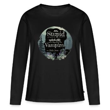 Bella Swan quote about Edward, book quote Silhouette - Women's Premium Organic Long Sleeve Shirt - black - Front - Julia (174cm)