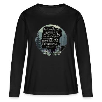 Citation de Bella Swan à propos d’Edward,citation de livre,Suisse - T-shirt manches longues Premium bio Femme - noir - Devant - Julia (174cm)