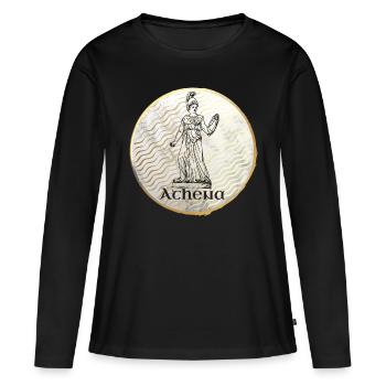 Athena Goddess Greek Mythology - Women's Premium Organic Long Sleeve Shirt - black - Front - Julia (174cm)