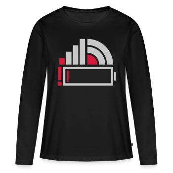 Icônes incorrectes Icônes de smartphone - T-shirt manches longues Premium bio Femme - noir - Devant - Julia (174cm)