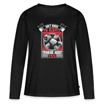 Poupée vaudou - T-shirt manches longues Premium bio Femme - noir - Devant - Julia (174cm)
