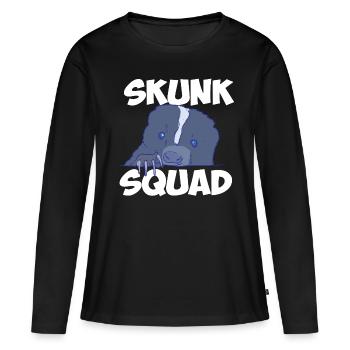 Escouade Skunk - T-shirt manches longues Premium bio Femme - noir - Devant - Julia (174cm)