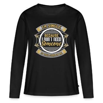 Cadeau du Parti de l’indépendance unique - T-shirt manches longues Premium bio Femme - noir - Devant - Julia (174cm)