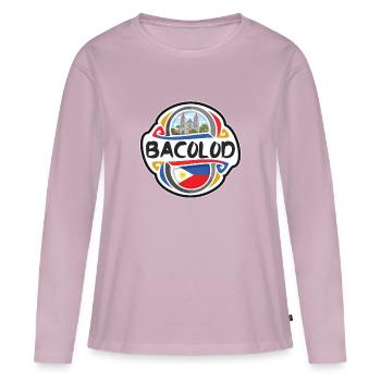 Bacolod Philippines Flag Travel Souvenir Badge Sta - Women's Premium Organic Long Sleeve Shirt - dusky pink - Front - Julia (174cm)