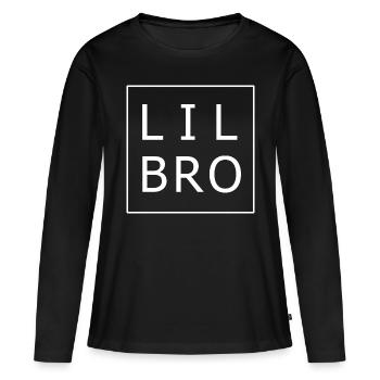 LIL BRO - T-shirt manches longues Premium bio Femme - noir - Devant - Julia (174cm)