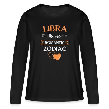 Sternzeichen Astrologie Aberglaube Sterne - Frauen Premium Bio Langarmshirt - Schwarz - Vorne - Julia (174cm)