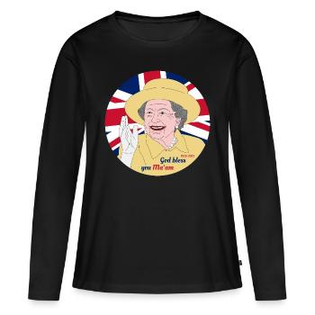 Elizabeth II Souvenirs - T-shirt manches longues Premium bio Femme - noir - Devant - Julia (174cm)
