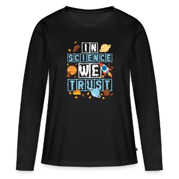 Navette spatiale Spaceuit SpaceShip Rocket - T-shirt manches longues Premium bio Femme - noir - Devant - Julia (174cm)