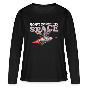 Navette spatiale Weightless Stars Spaceman - T-shirt manches longues Premium bio Femme - noir - Devant - Julia (174cm)