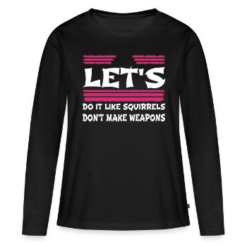 anniversaire cadeau de paix symbole de désarmement amour - T-shirt manches longues Premium bio Femme - noir - Devant - Julia (174cm)