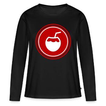 Icône de l’icône de la noix de - T-shirt manches longues Premium bio Femme - noir - Devant - Julia (174cm)