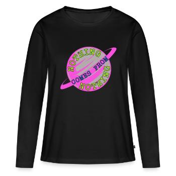 de rien ne vient rien proverbe - T-shirt manches longues Premium bio Femme - noir - Devant - Julia (174cm)