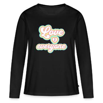 Rainbow unisex love for everyone - Women's Premium Organic Long Sleeve Shirt - black - Front - Julia (174cm)