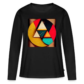 Comic Pop Art - Frauen Premium Bio Langarmshirt - Schwarz - Vorne - Julia (174cm)