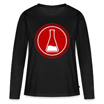 Icône de tube à essai - T-shirt manches longues Premium bio Femme - noir - Devant - Julia (174cm)