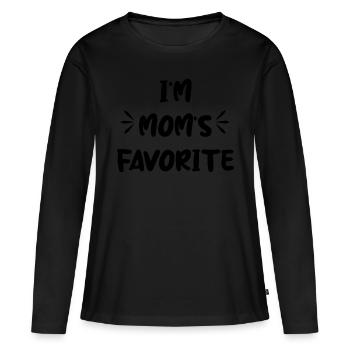 i m mom s favorite - Women's Premium Organic Long Sleeve Shirt - black - Front - Julia (174cm)