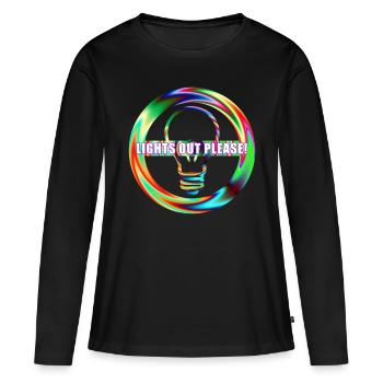 Éteignez la lumière de la lampe - T-shirt manches longues Premium bio Femme - noir - Devant - Julia (174cm)