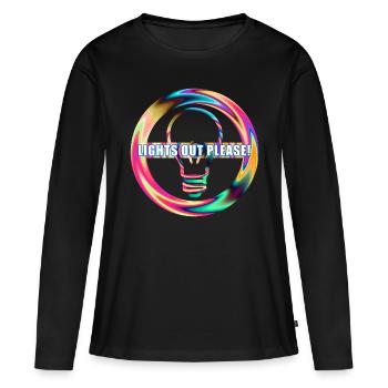 Éteignez la lumière de la lampe - T-shirt manches longues Premium bio Femme - noir - Devant - Julia (174cm)