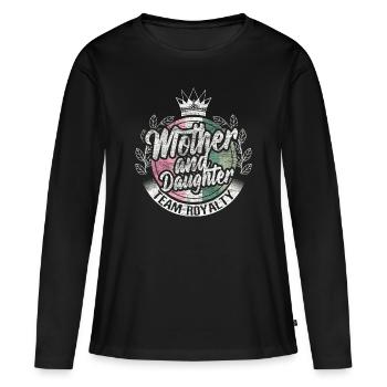 Mutter Tochter Mutterliebe Geschenkidee - Frauen Premium Bio Langarmshirt - Schwarz - Vorne - Julia (174cm)