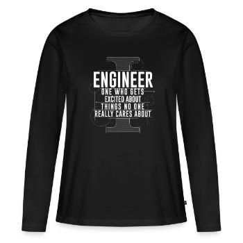Ingenieur - Frauen Premium Bio Langarmshirt - Schwarz - Vorne - Julia (174cm)